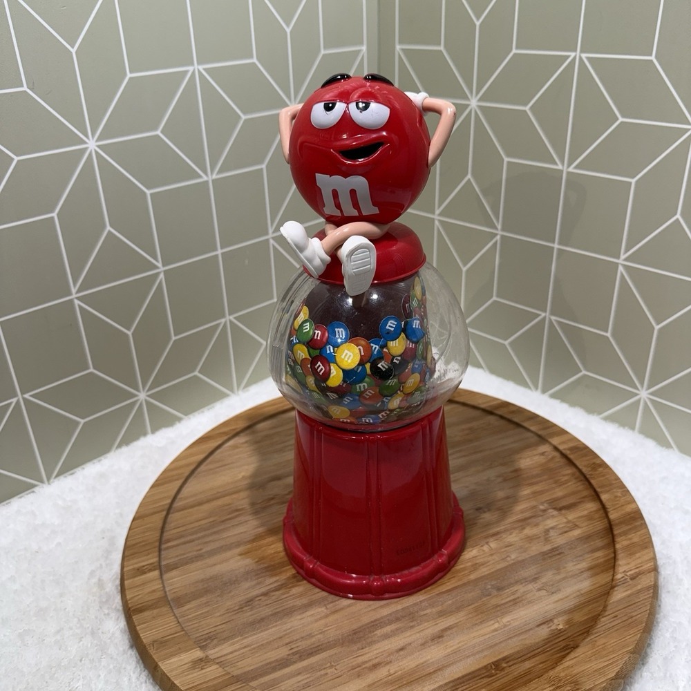 2009 M & M's RED-Candy Novelty Dispenser-Coin Bank 11" inches